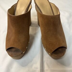 Brown Suede Women's Mules
